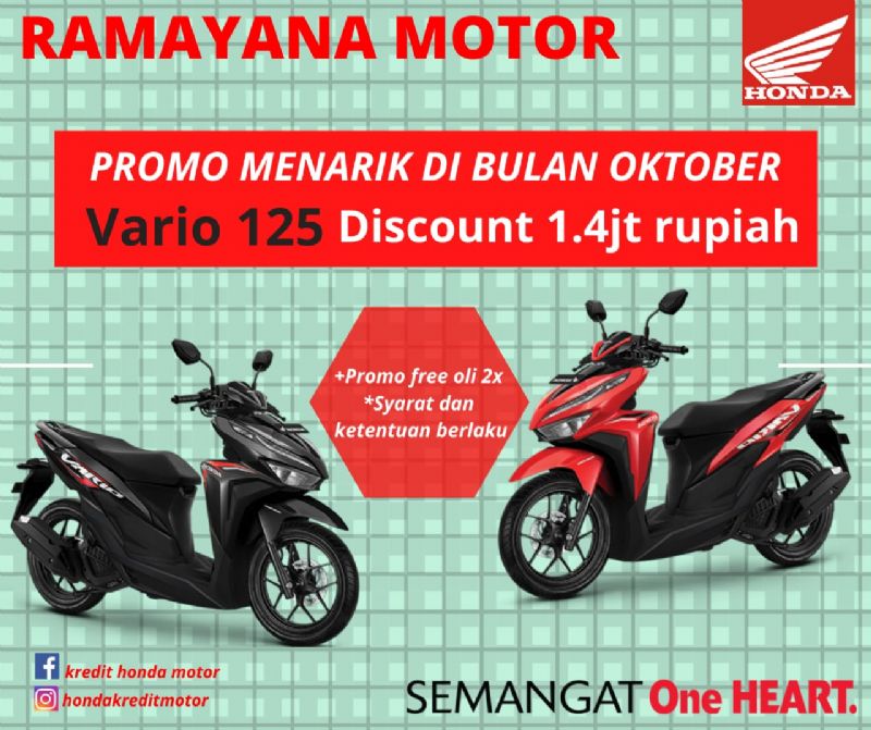 PROMO MENARIK DI BULAN OKTOBER VARIO 125