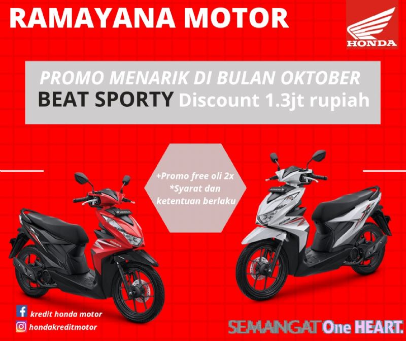 PROMO MENARIK DI BULAN OKTOBER BEAT SPORTY 