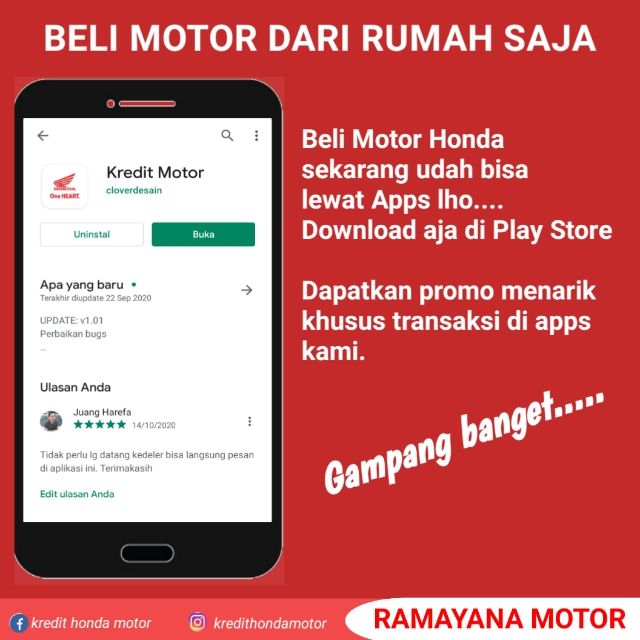BELI MOTOR HONDA LEWAT APLIKASI KREDIT MOTOR