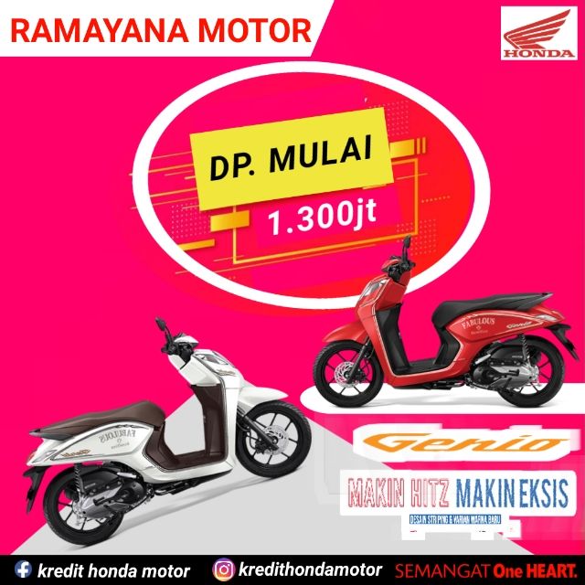 Promo HONDA BESAR - BESARAN Honda GENIO DP mulai 1.3jt
