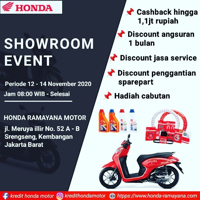 SHOWROOM EVENT PERIODE 12-14 NOVEMBER 