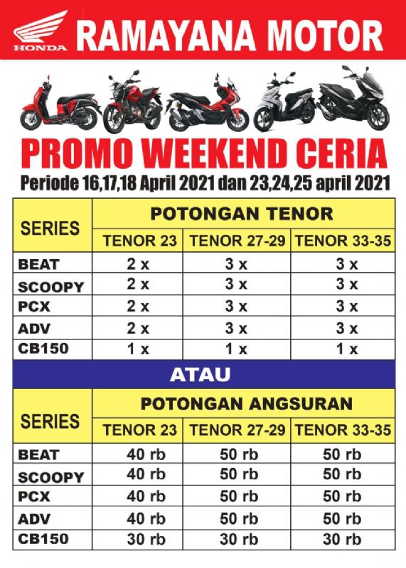 PROMO WEEKEND CERIA 