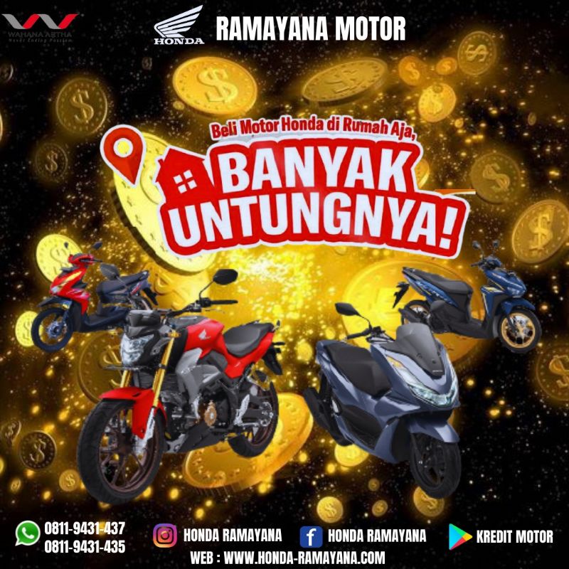 BELI MOTOR HONDA DIRUMAH AJA, DI JAMIN BANYAK UNTUNGNYA 