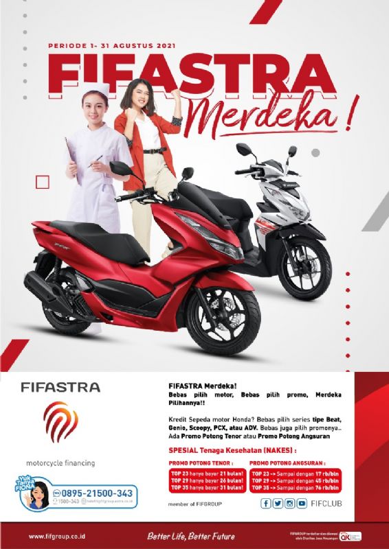 FIFASTRA MERDEKA ,Bebas pilih motor, Bebas pilih promo, Merdeka pilihannya !!