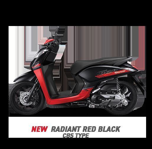Honda Genio CBS - RADIANT RED BLACK